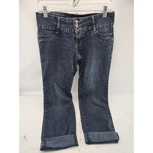 Little Angel Dark Wash Denim Capris